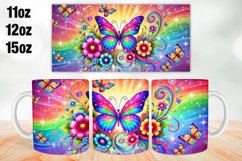 Butterfly Valentine Day Mug Wrap 11oz, 12oz, 15oz Product Image 1