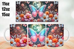 Butterfly Mug Wrap Sublimation 11oz, 12oz, 15oz Product Image 1