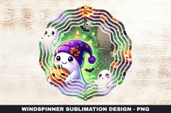 Halloween Boo Wind Spinner Sublimation Design Product Image 1