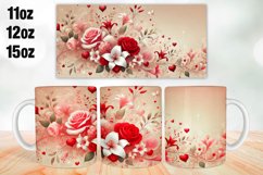 Happy Valentine Day Mug Wrap Sublimation 11oz, 12oz, 15oz Product Image 1