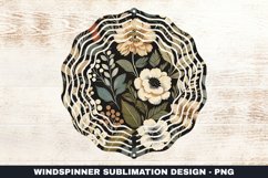Flowers Wind Spinner Sublimation Design Product Image 1