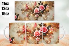Flowers Valentine Day Mug Wrap Sublimation 11oz, 12oz, 15oz Product Image 1