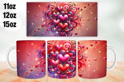 Happy Valentine Day Mug Wrap Sublimation 11oz, 12oz, 15oz Product Image 1