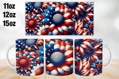 4th of July Mug Wrap, Sublimation PNG 11oz, 12oz, 15oz Product Image 1