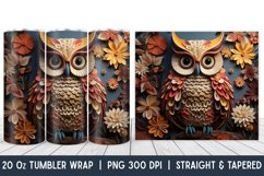 Owl Tumbler Wrap | Skinny Tumbler Wrap | PNG | Sublimation Product Image 1