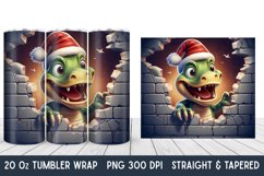 3D Christmas Tumbler Wrap | Broken Wall | Christmas PNG Product Image 1