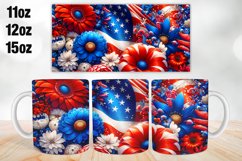 4th of July Mug Wrap, Sublimation PNG 11oz, 12oz, 15oz Product Image 1