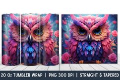 Owl Tumbler Wrap | Skinny Tumbler Wrap | PNG | Sublimation Product Image 1