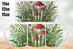 Mushroom Mug Wrap Sublimation 11oz, 12oz, 15oz Product Image 1