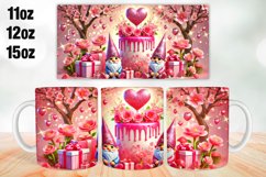 Happy Valentine Day Mug Wrap Sublimation 11oz, 12oz, 15oz Product Image 1