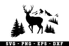 Deer Svg | Forest Svg | Svg Cut File Product Image 1