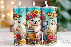 Bear 20oz Tumbler Wrap Sublimation Product Image 1