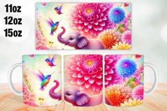 Flowers Mug Wrap Sublimation 11oz, 12oz, 15oz Product Image 1
