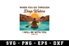 Go Through Deep Waters Svg| SVG Cut files | Cricut Product Image 1