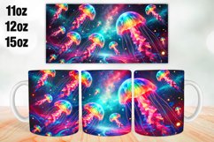 Jellyfish Mug Wrap Sublimation 11oz, 12oz, 15oz Product Image 1