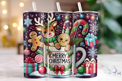 Merry Christmas Tumbler Wrap | Christmas | Sublimation Product Image 1