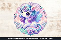 Unicorn Wind Spinner Sublimation Design Product Image 1