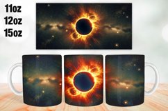Solar eclipse Mug Wrap Sublimation 11oz, 12oz, 15oz Product Image 1