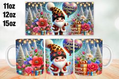 Happy Valentine Day Mug Wrap Sublimation 11oz, 12oz, 15oz Product Image 1