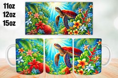 Turtle Mug Wrap Sublimation 11oz, 12oz, 15oz Product Image 1