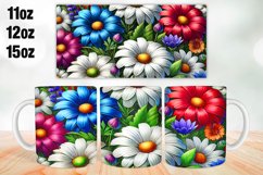 Flowers Mug Wrap Sublimation 11oz, 12oz, 15oz Product Image 1