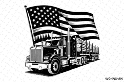 USA Truck Svg Design | Svg Cut Files | Cricut Product Image 1