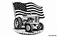 USA Tractor Svg Design | Svg Cut Files | Cricut Product Image 1
