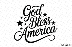 God Bless America Svg Design | Svg Cut Files | Cricut Product Image 1