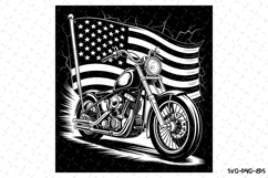 USA Flag &amp; Bike Svg Design | Svg Cut Files | Cricut Product Image 1