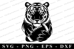 Tiger Football SVG | SVG Cut files | Cricut Product Image 1