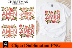 4 Amen Clipart PNG | Merry Christmas Png Product Image 1