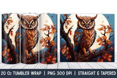 Owl Tumbler Wrap | Skinny Tumbler Wrap | PNG | Sublimation Product Image 1