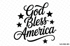 God Bless America Svg Design | Svg Cut Files | Cricut Product Image 1