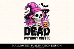 Dead without coffee Clipart PNG | Spooky Season Png Product Image 1