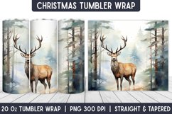 Christmas Tumbler Wrap | Tumbler | Christmas Deer Tumbler Product Image 1