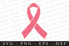 Pink ribbon SVG | SVG Cut files | Cricut Product Image 1