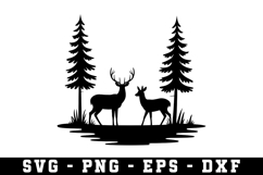 Deer Svg | Forest Svg | Svg Cut File Product Image 1