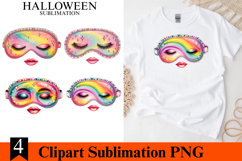 Halloween sleeping Mask Clipart Bundle PNG | Spooky Season Product Image 1