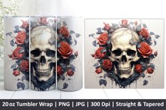 Halloween Tumbler Wrap | Halloween Design | Tumbler | Skull Product Image 1