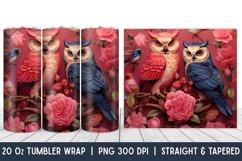Owl Tumbler Wrap | Skinny Tumbler Wrap | PNG | Sublimation Product Image 1