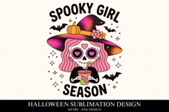 Spooky gril season Clipart PNG | Spooky Season Png Product Image 1