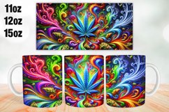 Marijuna Mug Wrap Sublimation 11oz, 12oz, 15oz Product Image 1