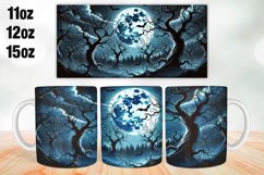 Halloween Moon Mug Wrap Sublimation 11oz, 12oz, 15oz Product Image 1