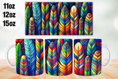 Feathers Mug Wrap Sublimation 11oz, 12oz, 15oz Product Image 1