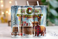Christmas Highland Cow Tumbler Wrap | Christmas Product Image 1