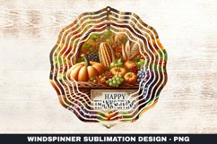 Happy Thanksgiving Wind Spinner Sublimation Design Product Image 1