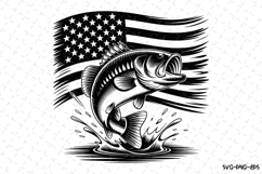 USA Fish Svg Design | Svg Cut Files | Cricut Product Image 1