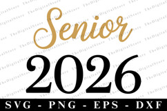 Senior 2026 svg | Graduation Svg | Svg cut file Product Image 1