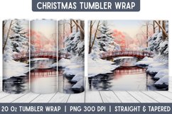 Christmas Tumbler Wrap | Christmas Sublimation | Tumbler Product Image 1