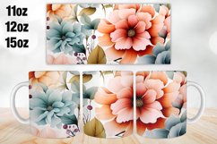 Flower Mug Sublimation PNG | Sublimation | 11oz 12oz &amp; 15oz Product Image 1